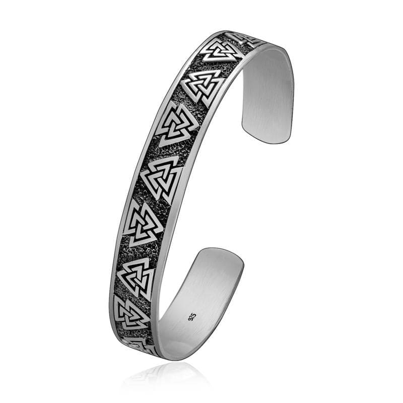 925 Sterling Silver Valknut Bracelet-Viking Bracelet-Norse Spirit