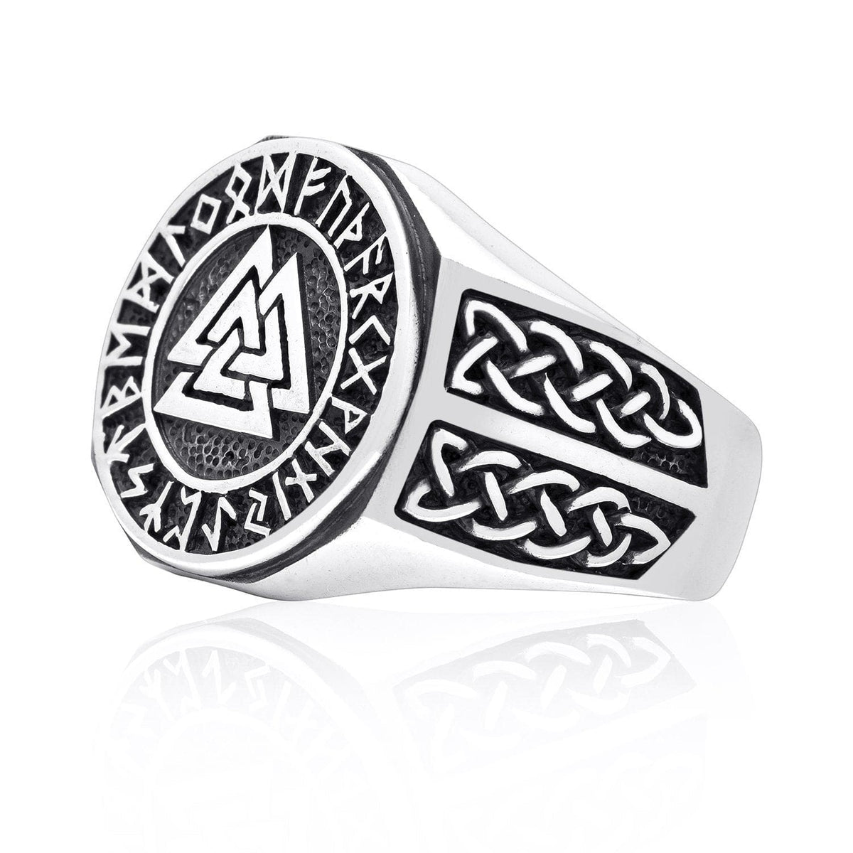 Rune and Celtic Knot Viking Ring