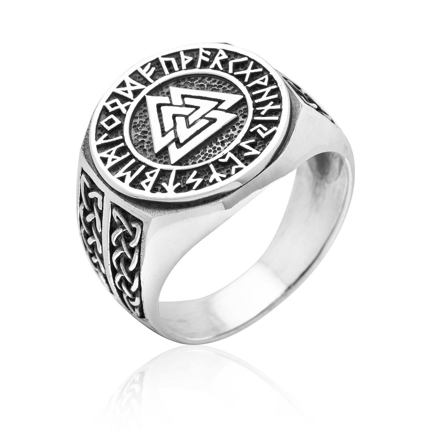 Rune and Celtic Knot Viking Ring