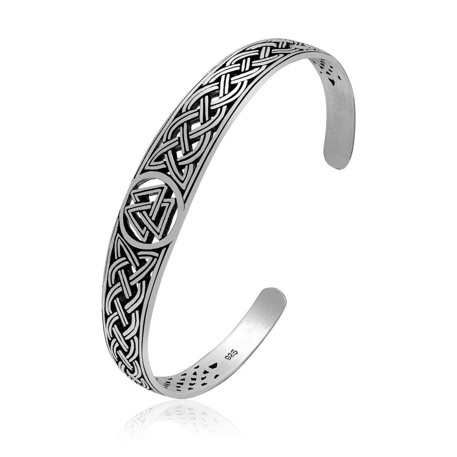 925 Sterling Silver Valknut Shieldmaiden Bracelet-Viking Bracelet-Norse Spirit