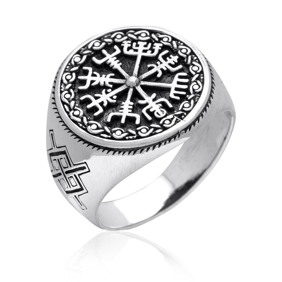 Vegsvisir and Celtic Knot-Work Viking Ring