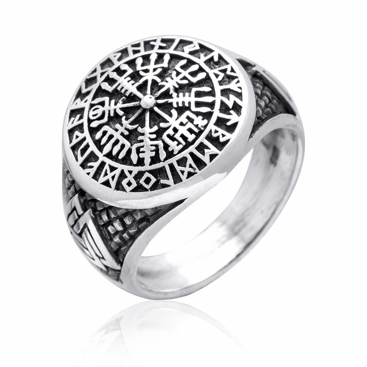 Vegsvisir and Valknut Viking Ring