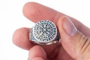Vegsvisir and Valknut Viking Ring