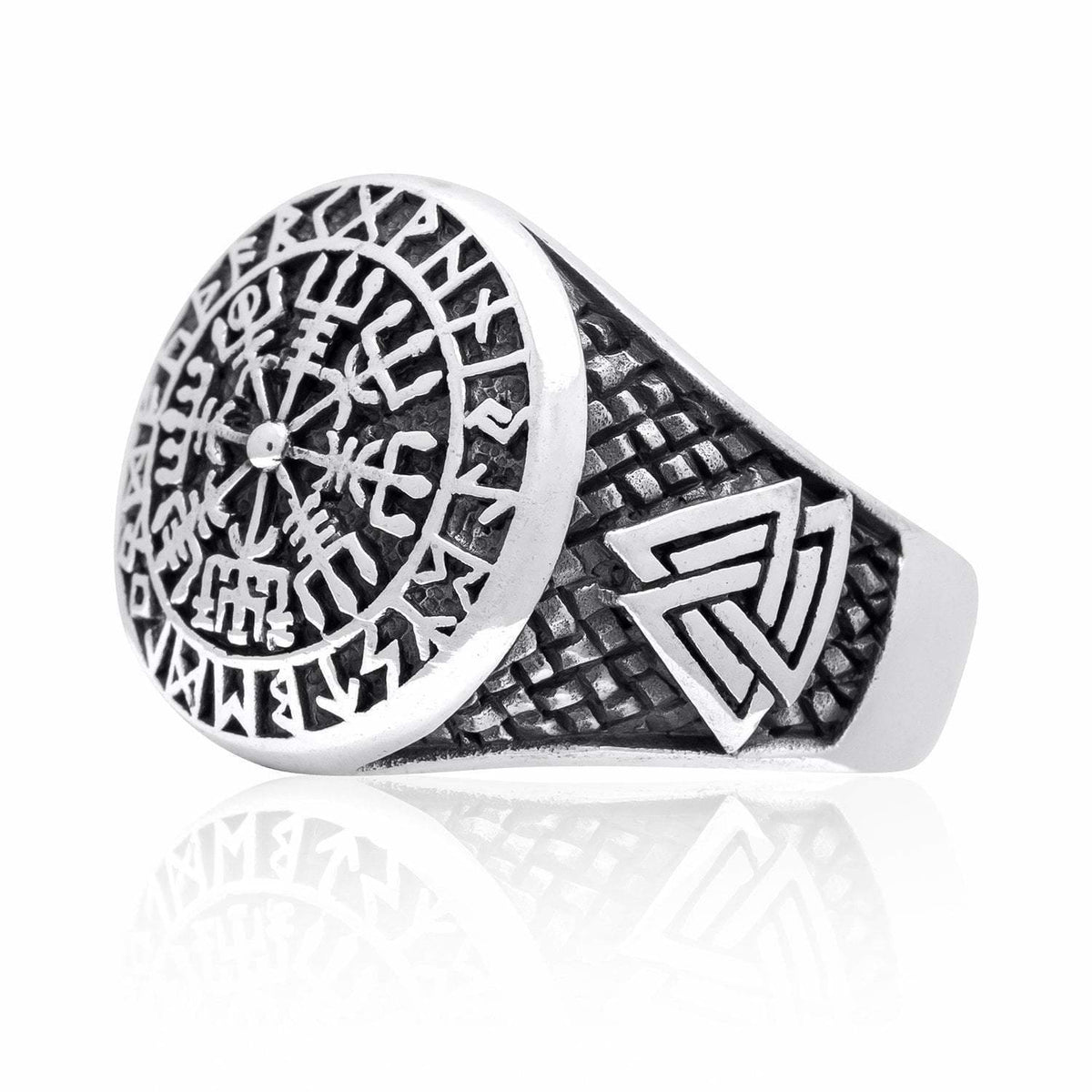 Vegsvisir and Valknut Viking Ring