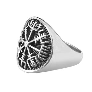 Silver Vegvisir Viking Ring
