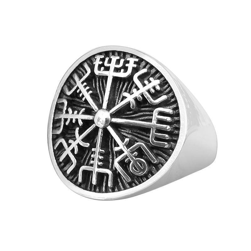 Silver Vegvisir Viking Ring
