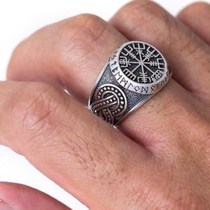 Vegvisir, Runes and Knot-work Viking Ring