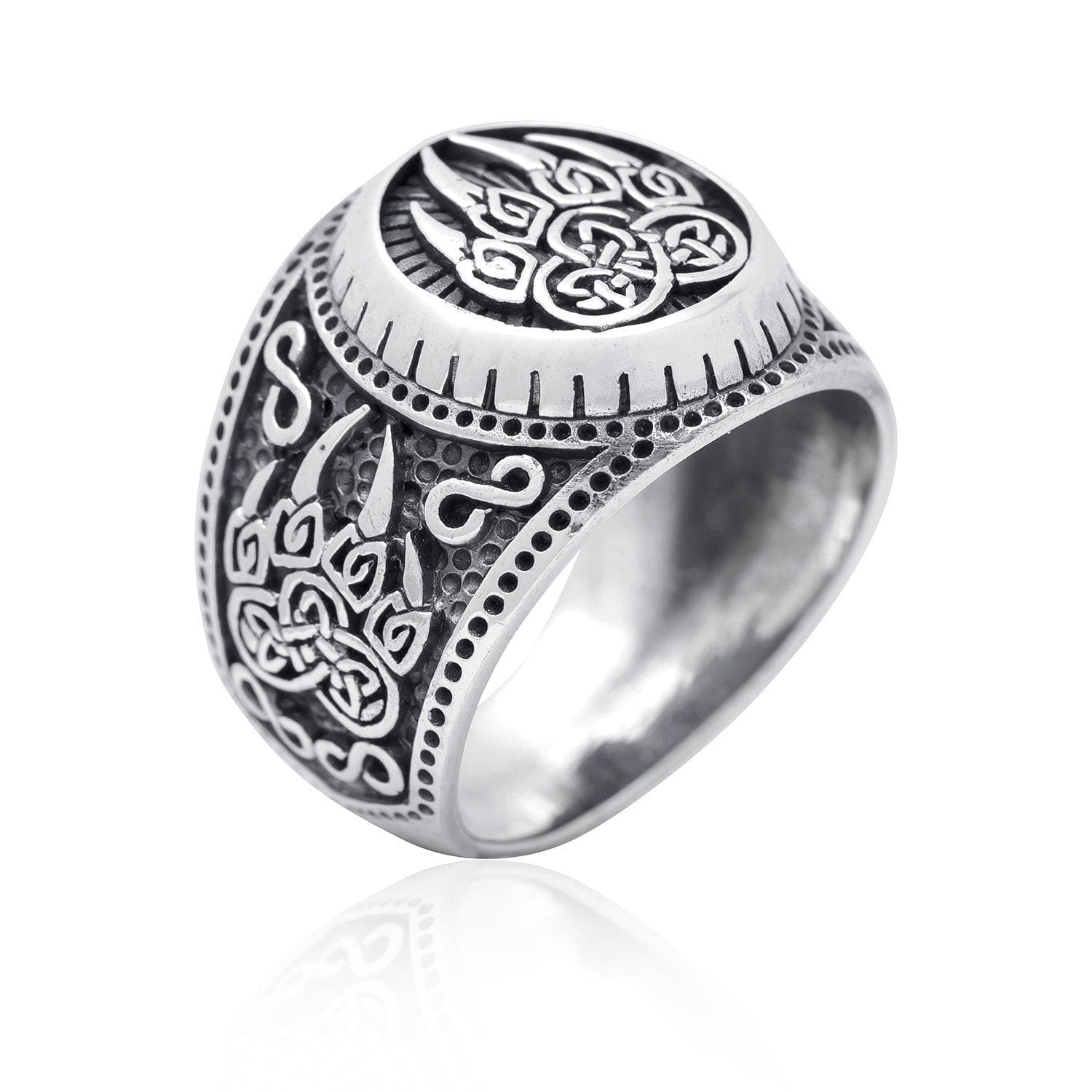 925 Sterling Silver Veles Viking Ring