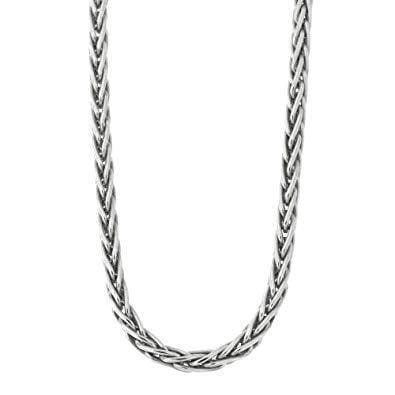 Sterling silver deals wheat chain necklace