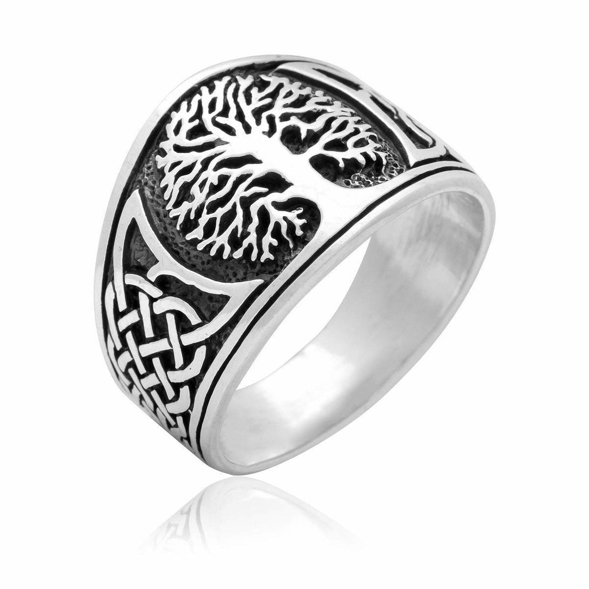 925 Sterling Silver Yggdrasil / Tree of Life Ring - Norse Spirit