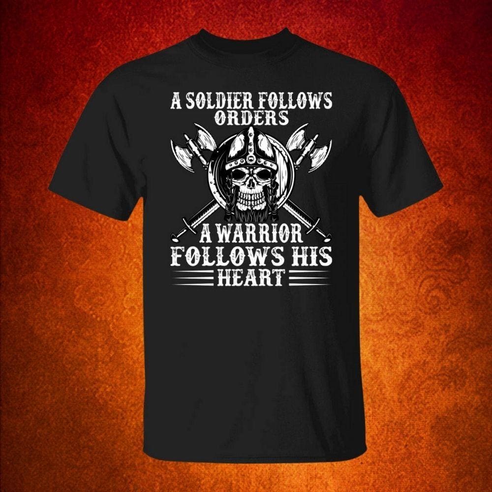 A Soldier Follows Orders Black T-Shirt-T-Shirts-Norse Spirit