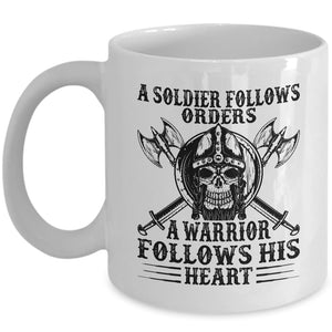 A Soldier Follows Orders White Mug-Mug-Norse Spirit