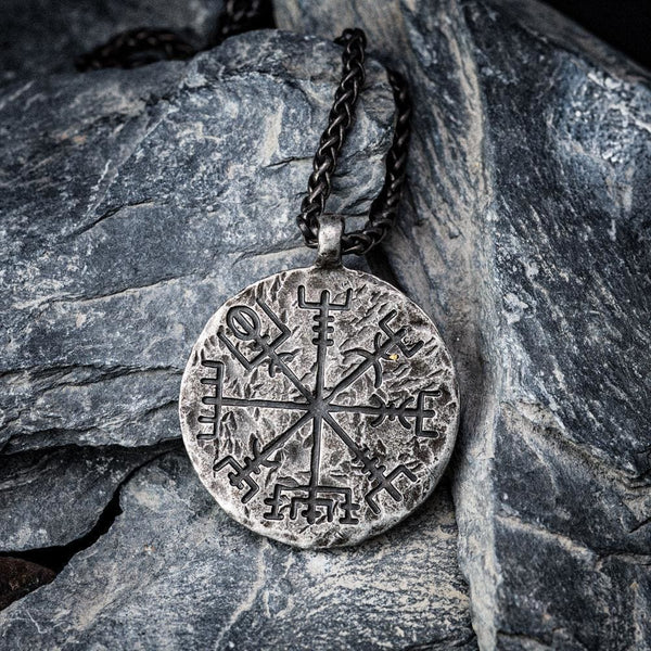 Helm of Awe Necklace | Aegishjalmur Wooden Pendant | TheNorseWind