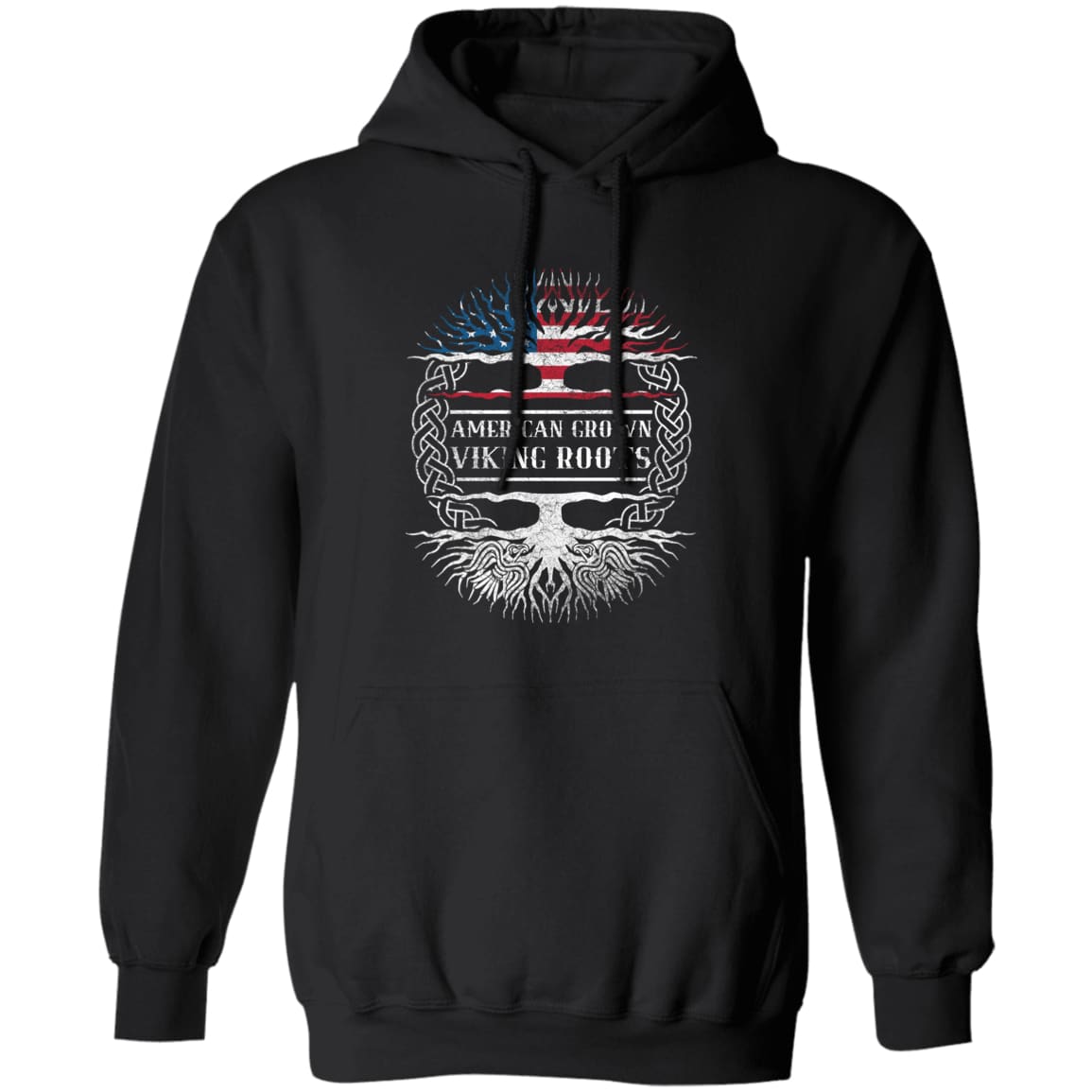 American Grown Viking Roots Black Viking Hoodie