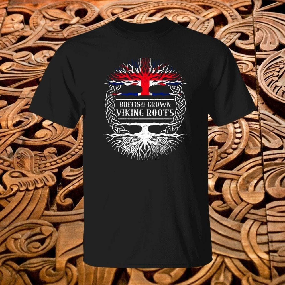 British Grown Viking Roots T-Shirt-T-Shirts-Norse Spirit