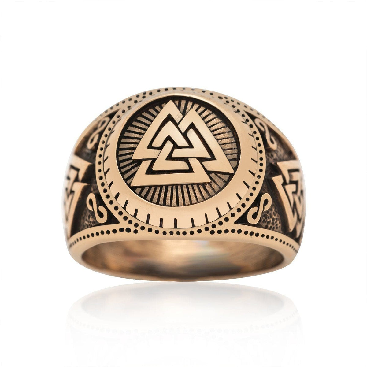 Valknut signet ring