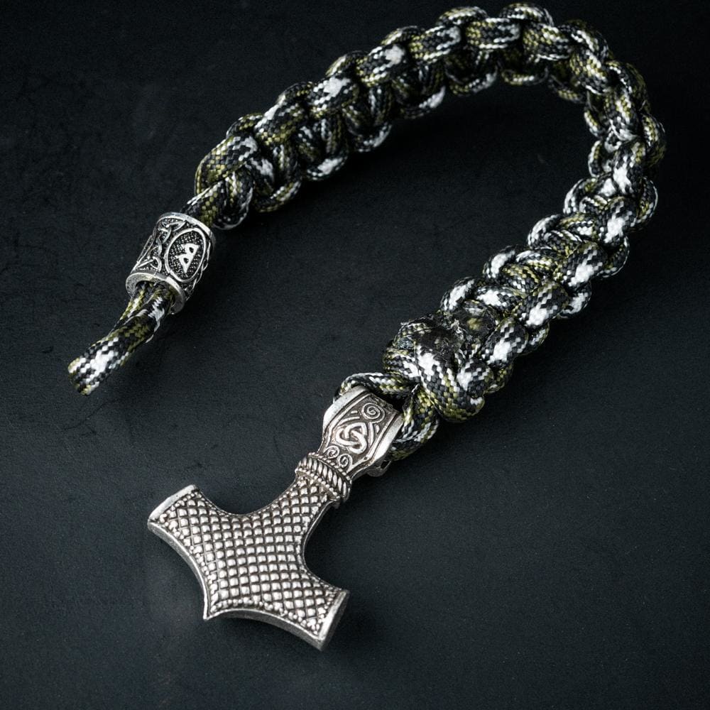 Camouflage Paracord Mjolnir Bracelet-Viking Bracelet-Norse Spirit