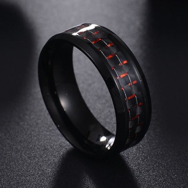 Carbon Fibre Dragon Scale Viking Wedding Rings