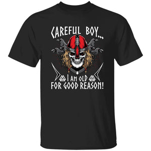 Careful Boy BlackT-Shirt-Viking T-Shirt-Norse Spirit