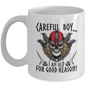 Careful Boy White Mug-Viking Mug-Norse Spirit