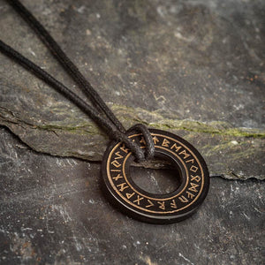 Circular Horn Rune Necklace-Viking Necklace-Norse Spirit