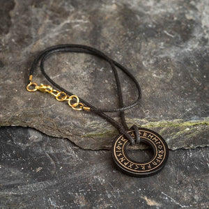 Circular Horn Rune Necklace-Viking Necklace-Norse Spirit