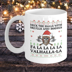 Deck The Halls Christmas Mug White-Viking Mug-Norse Spirit