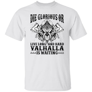Die Glorious White T-Shirt-T-Shirts-Norse Spirit