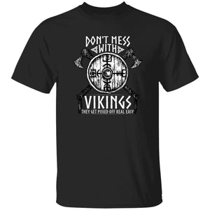Don't Mess With Vikings Black T-Shirt-Viking T-Shirt-Norse Spirit