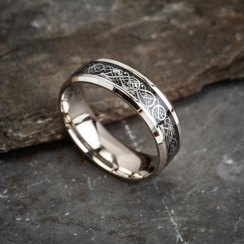 Dragon Scale Wedding Band Norse Spirit