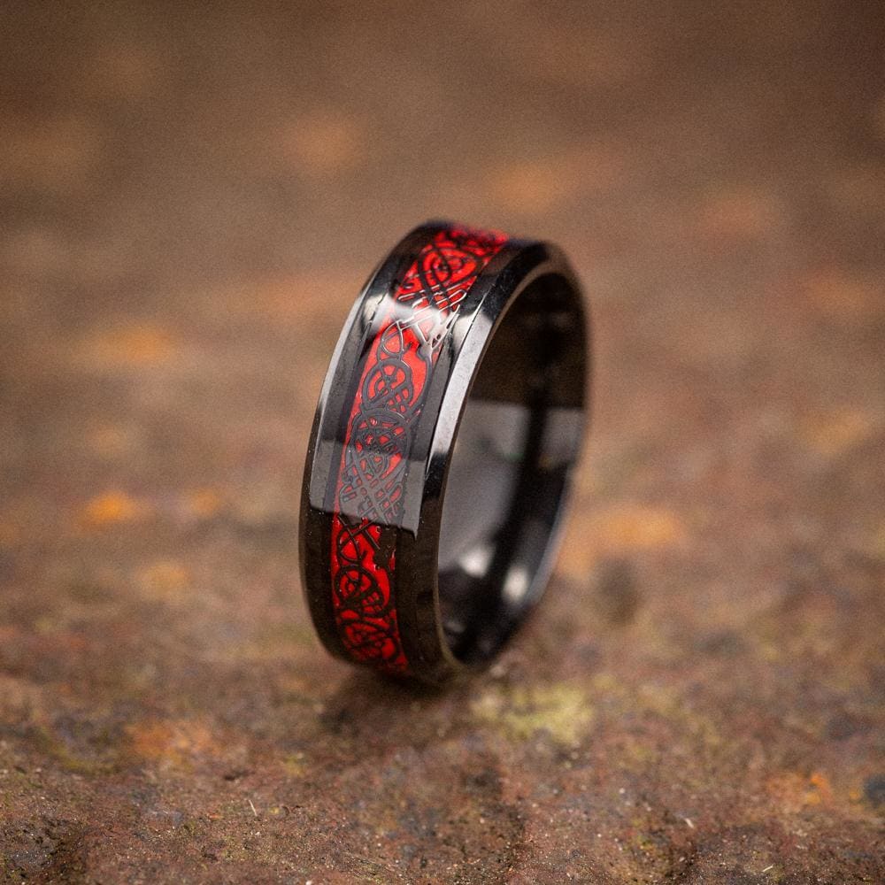 Dragon Ring Carbon Stainless Steel Metal Men Ring Red Valentine Birthday  Anniversary Engagement Cool Gift, Men's Fashion, Watches & Accessories,  Cuff Links on Carousell