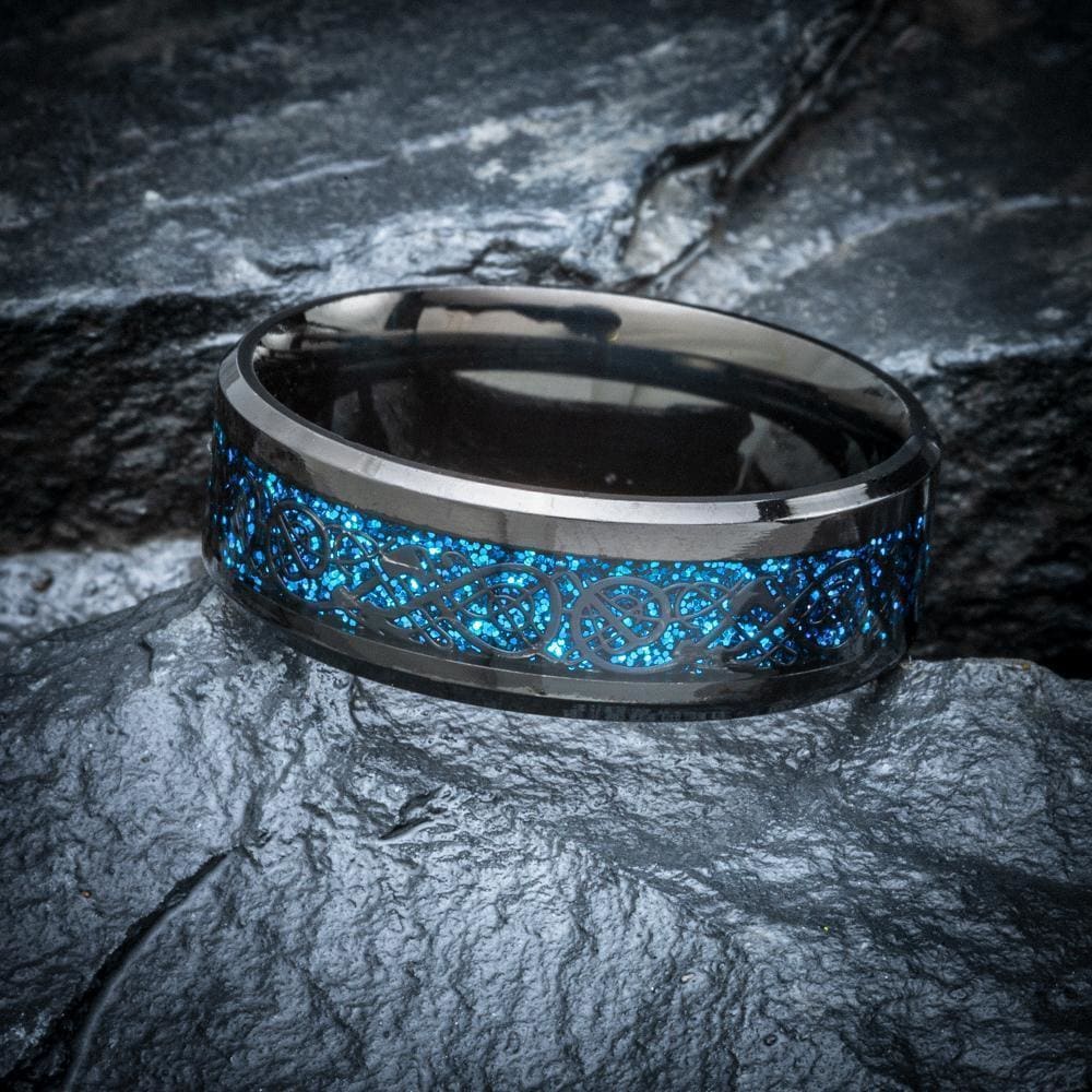 Dragon Scale Wedding Band Norse Spirit
