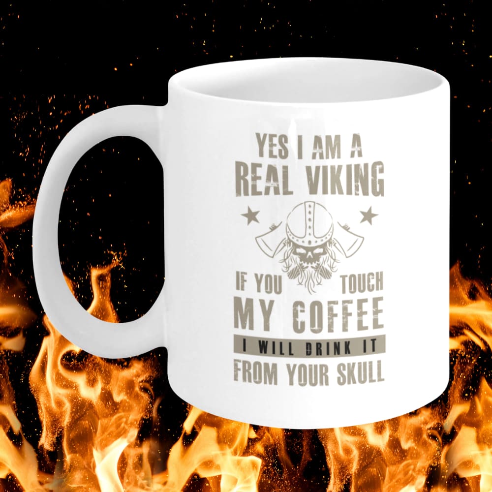 Drink From Your Skull White Mug-Mug-Norse Spirit