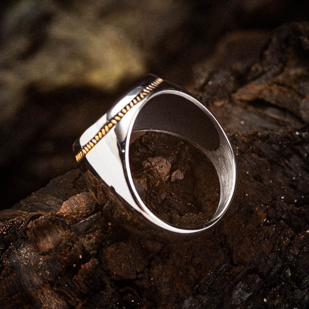 Dual Color Circular Stainless Steel Tree of Life Ring Norse Spirit
