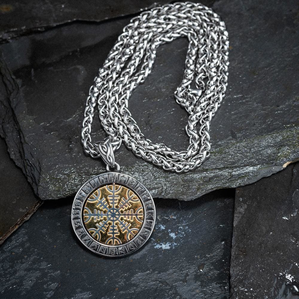Vikings Rune Helm of Awe Stainless Steel Necklace | Viking runes, Norse  symbols, Viking culture