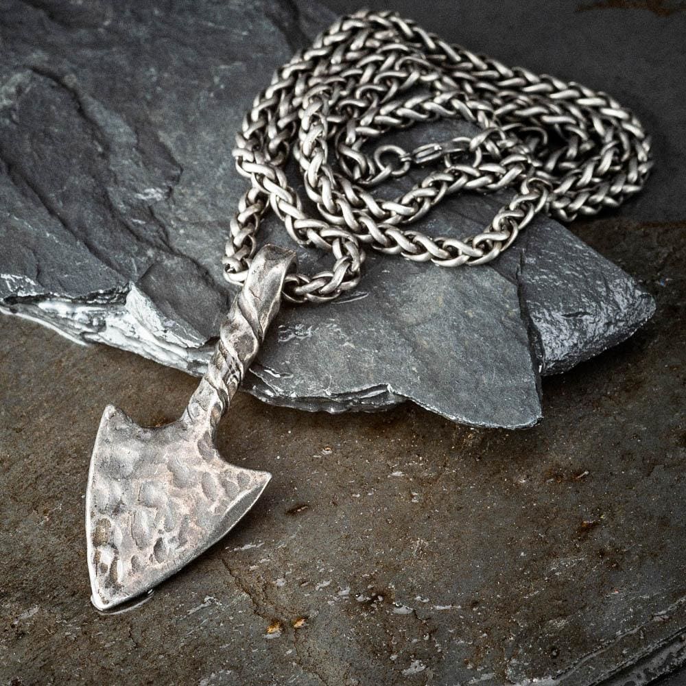 Dual Color Stainless Steel Valknut and Runes Spear Pendant-Viking Necklace-Norse Spirit