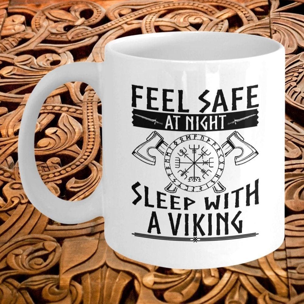 Feel Safe at Night White Mug-Mug-Norse Spirit