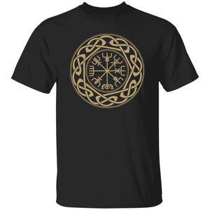 Gold Vegvisir Logo T-Shirt