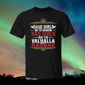 Good Girls Go To Heaven Black T-Shirt-T-Shirts-Norse Spirit
