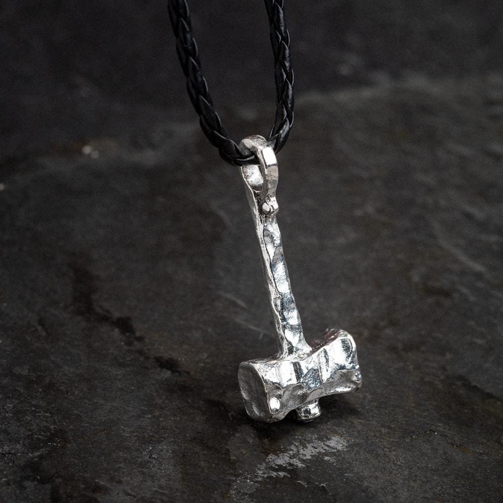 Hammered Style Mjolnir Pendant-Viking Necklace-Norse Spirit