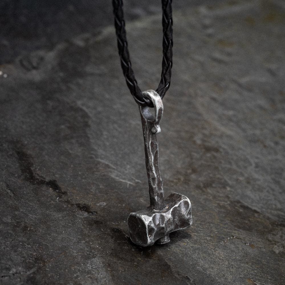 Hammered Style Mjolnir Pendant-Viking Necklace-Norse Spirit