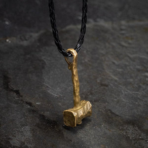Hammered Style Mjolnir Pendant-Viking Necklace-Norse Spirit