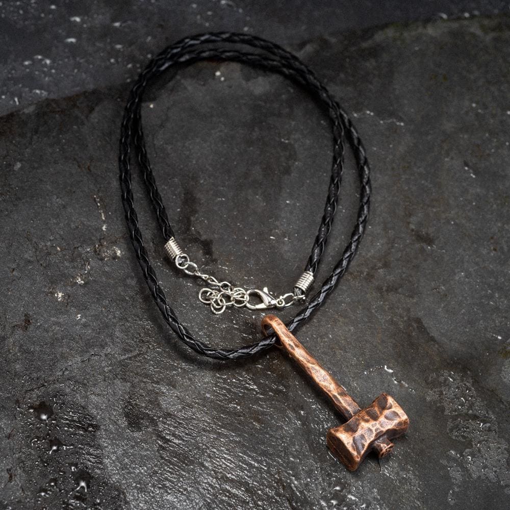 Hammered Style Mjolnir Pendant-Viking Necklace-Norse Spirit