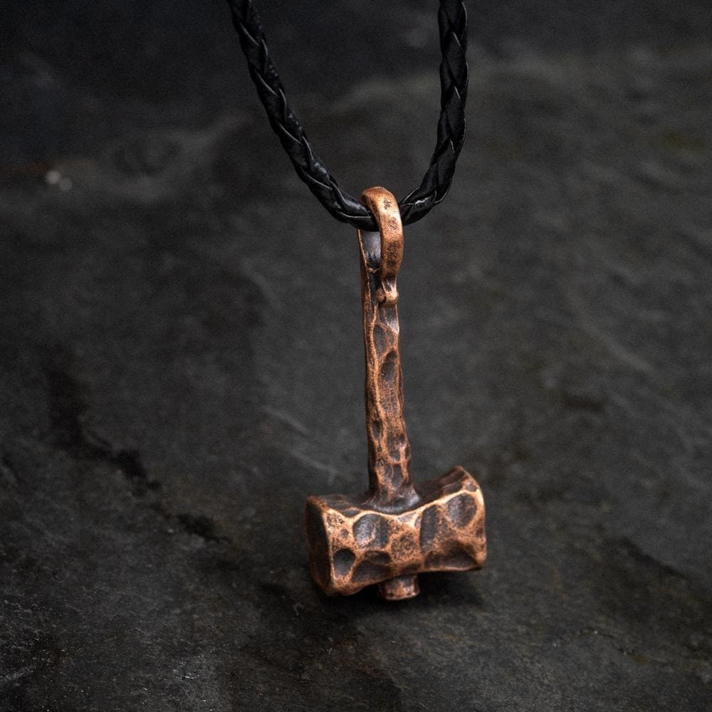 Hammered Style Mjolnir Pendant-Viking Necklace-Norse Spirit