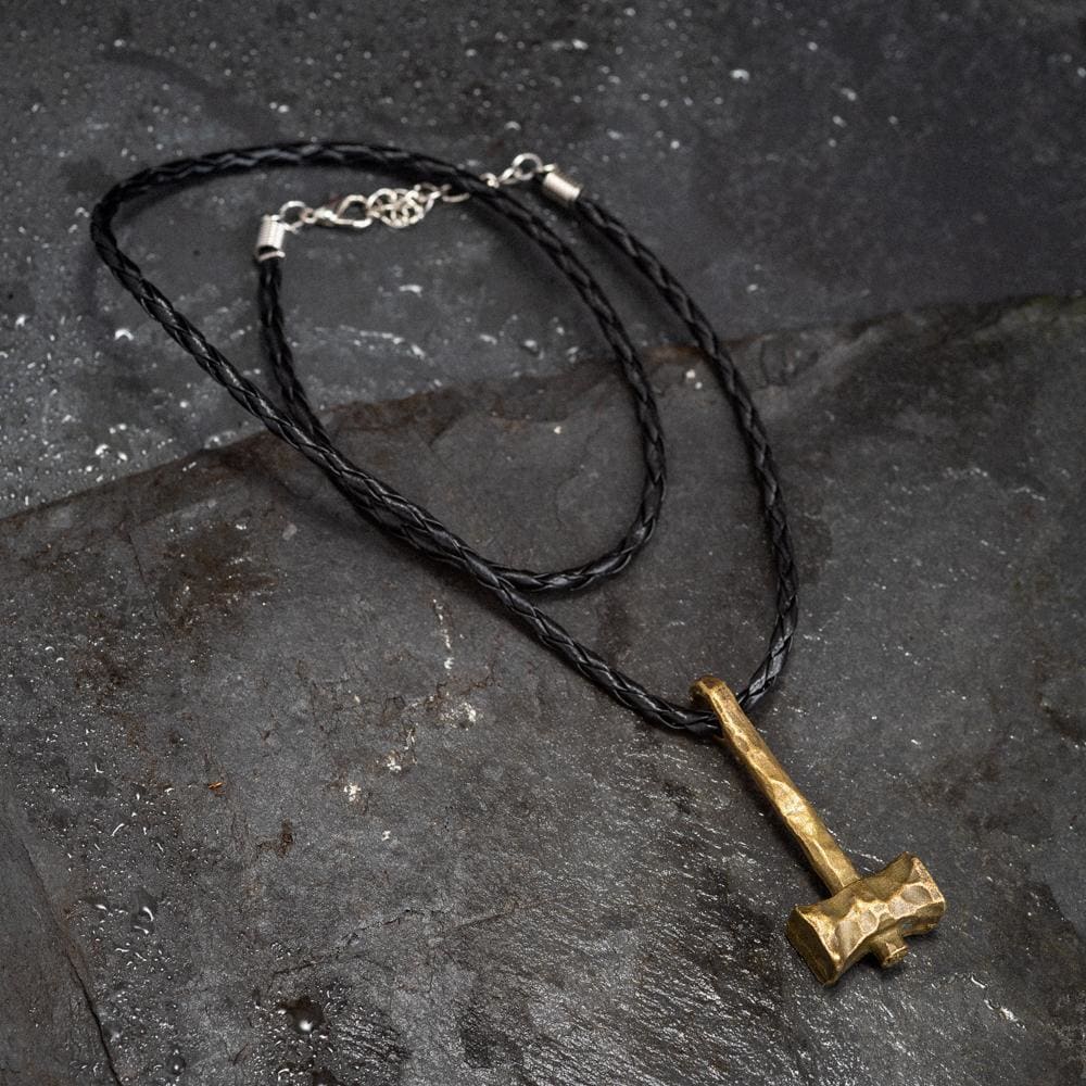 Hammered Style Mjolnir Pendant-Viking Necklace-Norse Spirit