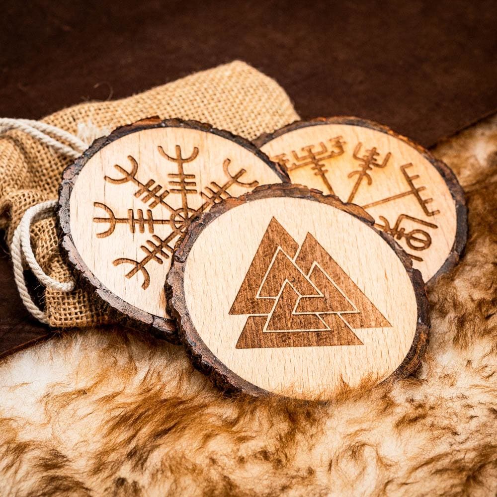 Handmade Wooden Coaster Set-Viking Collectables-Norse Spirit