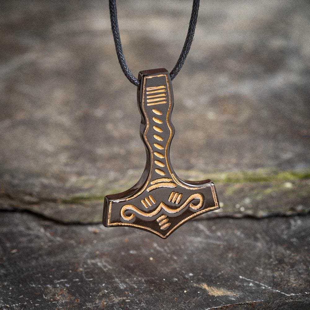 Mjolnir, Mjöllnir/Thor Hammer Necklace, Viking Warrior Pagan Amulet, Silver