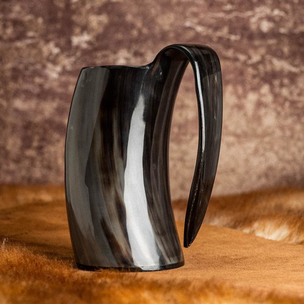 Horn Mug With Tree of Life / Yggdrasil Design-Viking Drinking Horn-Norse Spirit