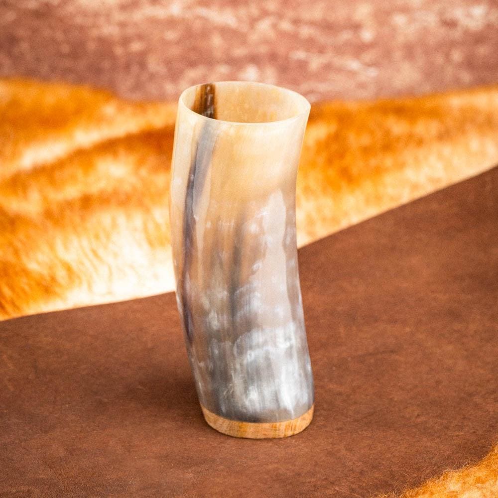 Horn Tumbler With Raven Design-Viking Drinking Horn-Norse Spirit