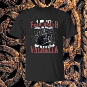 I Do Not Fear Death Black T-Shirt-T-Shirts-Norse Spirit